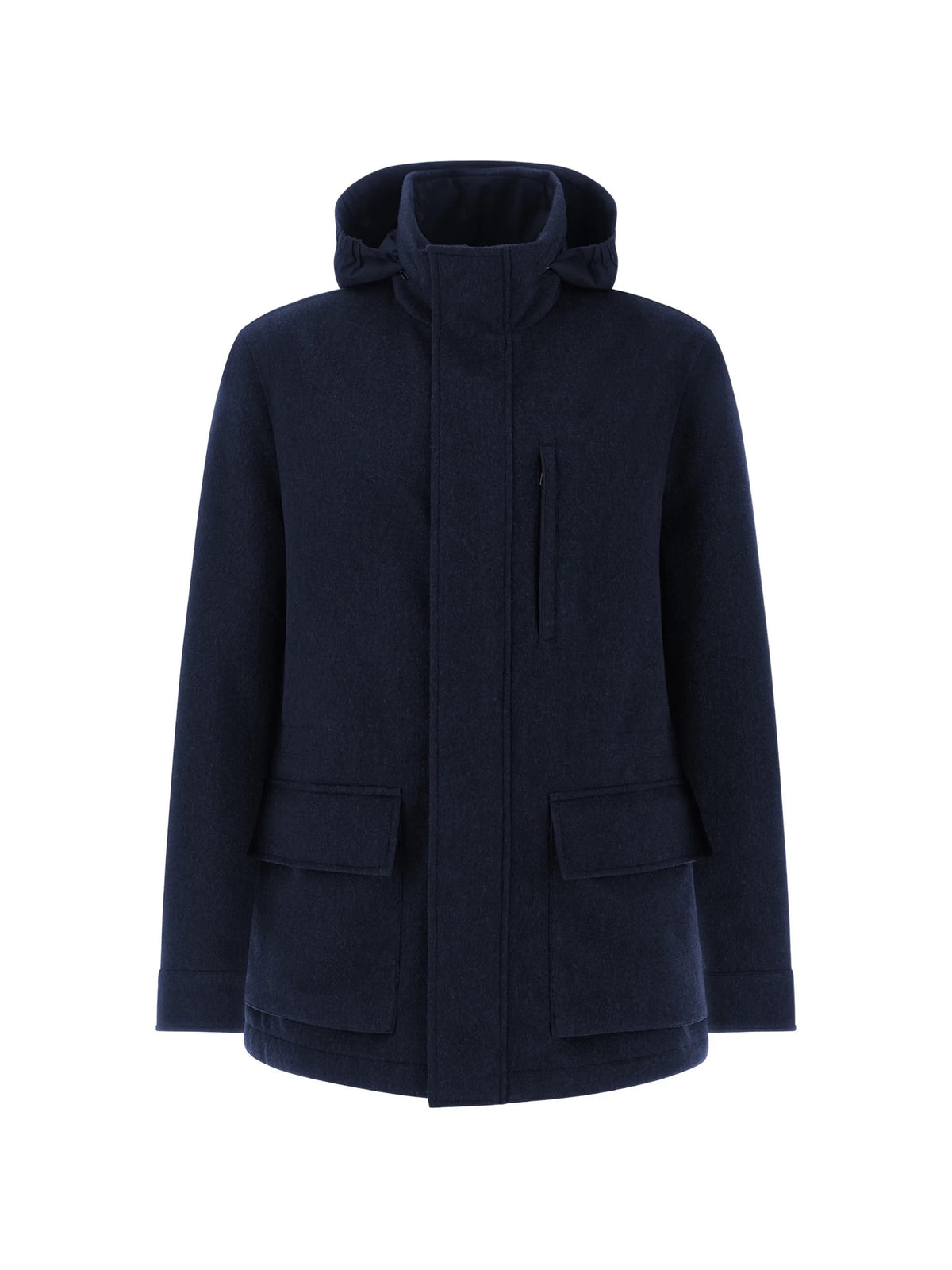 Car Coat In Cashmere - Blu