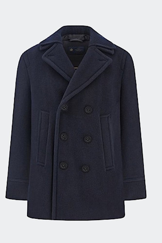 True Peacoat in lana e cashmere - BLU