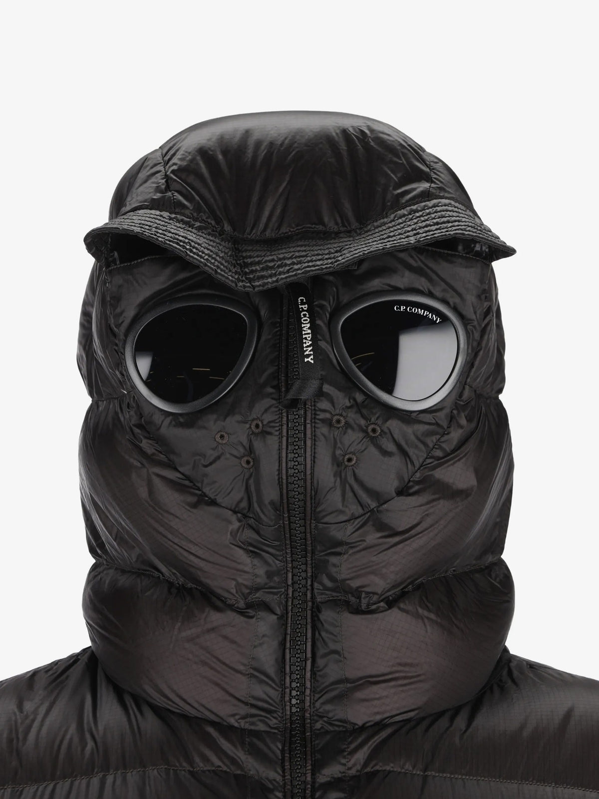 Giacca Trapuntata Con Dettaglio Goggle - Nero