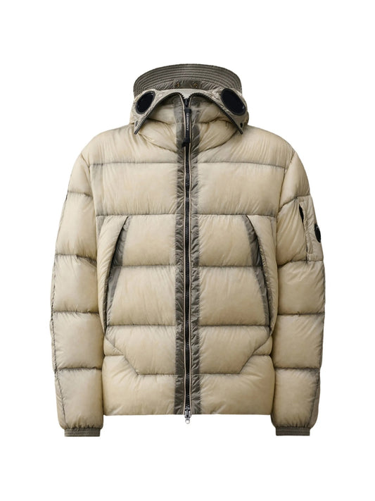 Giacca Trapuntata Con Dettaglio Goggle - Bianco