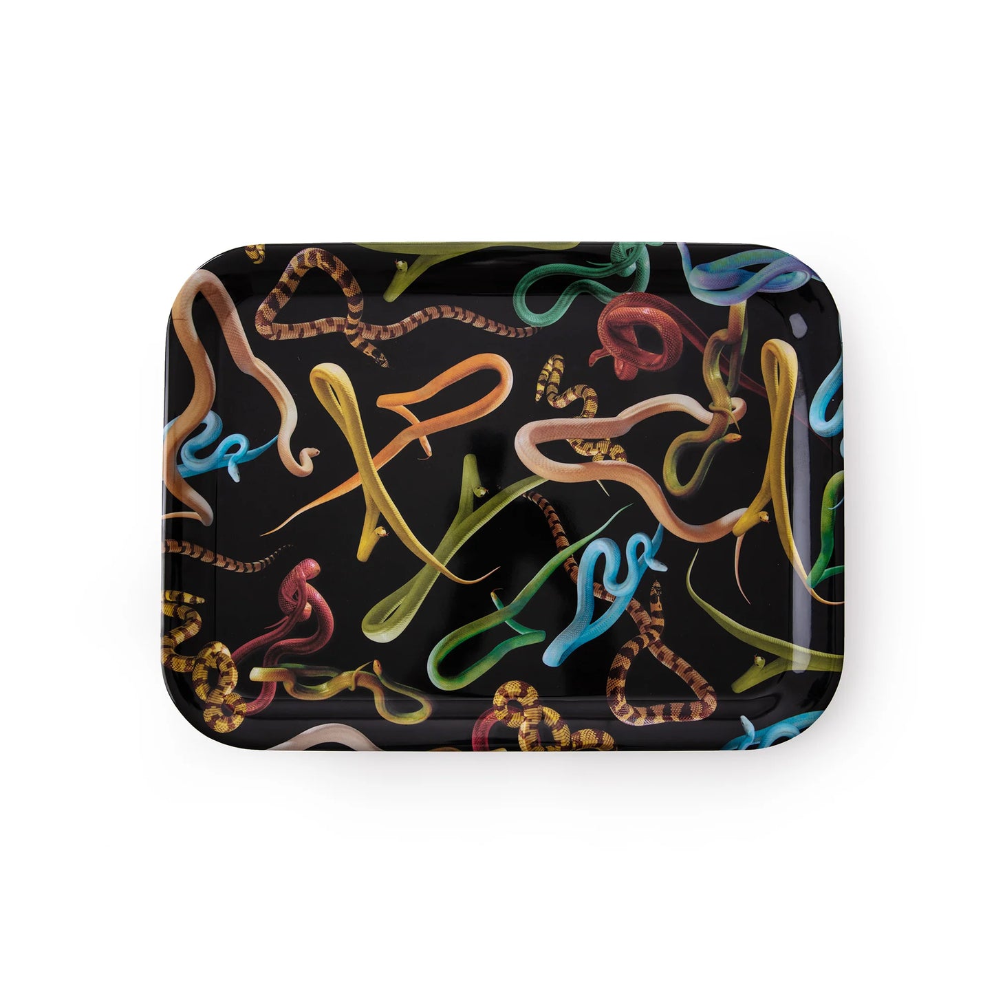 Seletti - Vassoio In Melamina "Toiletpaper" Cm.32x43,5 - Snakes - Multicolor