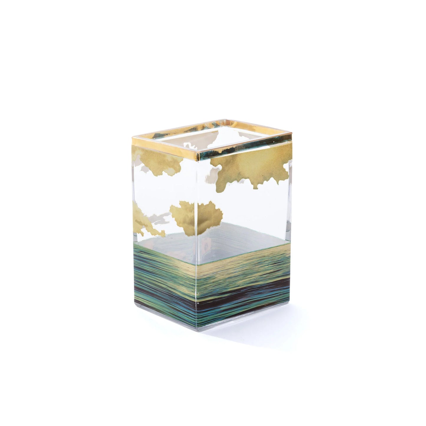 Seletti - Vaso In Vetro "Toiletpaper" Cm. 10x8 H.14 - Sea Girl - Multicolor