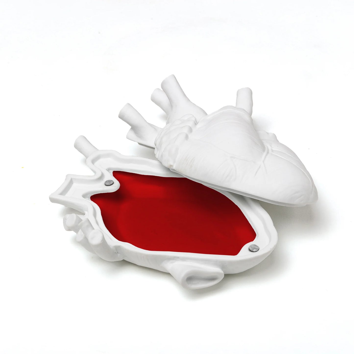 Seletti - Contenitore In Porcellana "Love In A Box" Cm.13,6x18,9 H.7,4 - Soft - Bianco