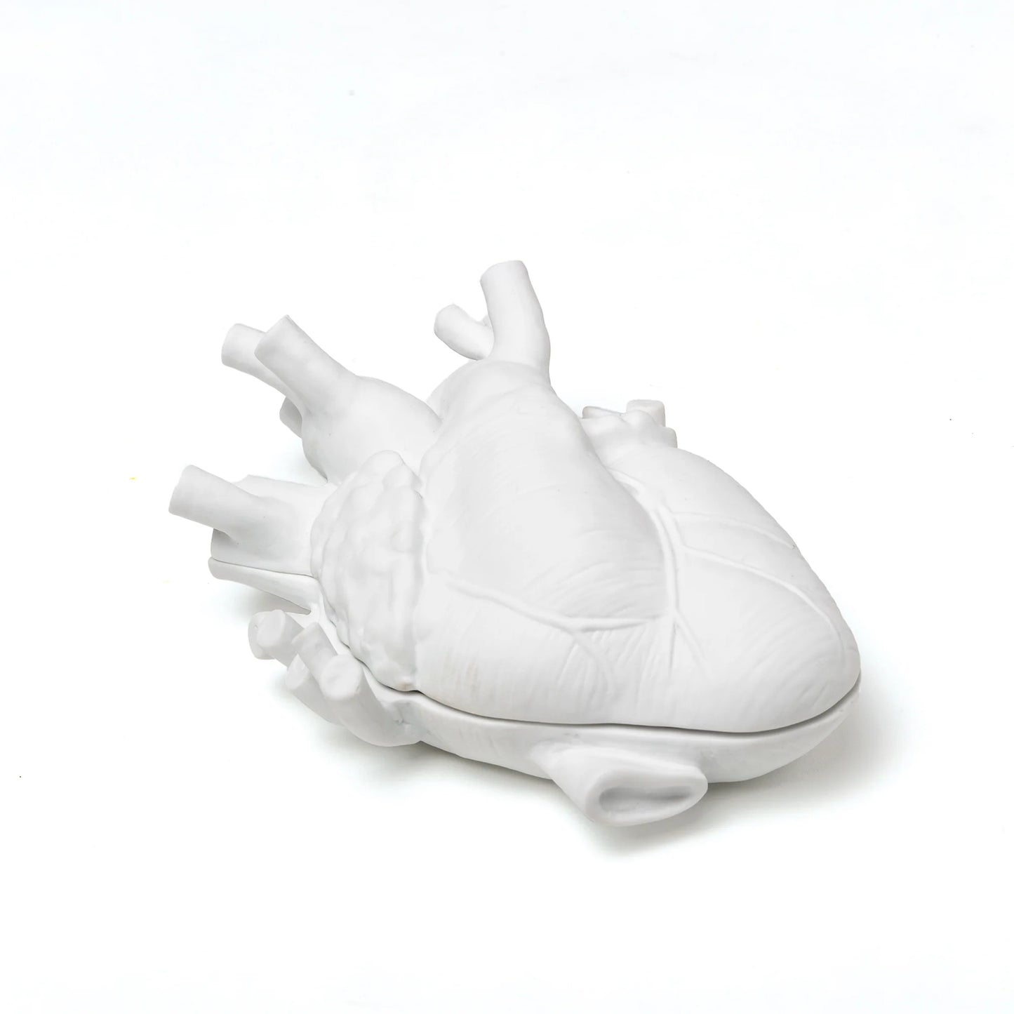Seletti - Contenitore In Porcellana "Love In A Box" Cm.13,6x18,9 H.7,4 - Soft - Bianco