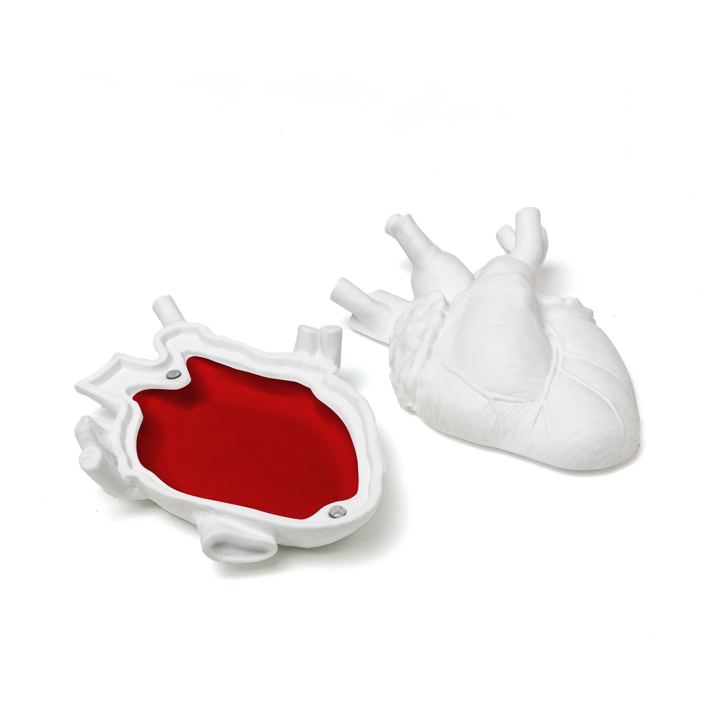 Seletti - Contenitore In Porcellana "Love In A Box" Cm.13,6x18,9 H.7,4 - Soft - Bianco