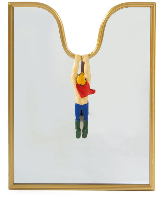 Seletti - Specchio "Circus Mirror" Cm 35 × 45 - Superhero - Oro