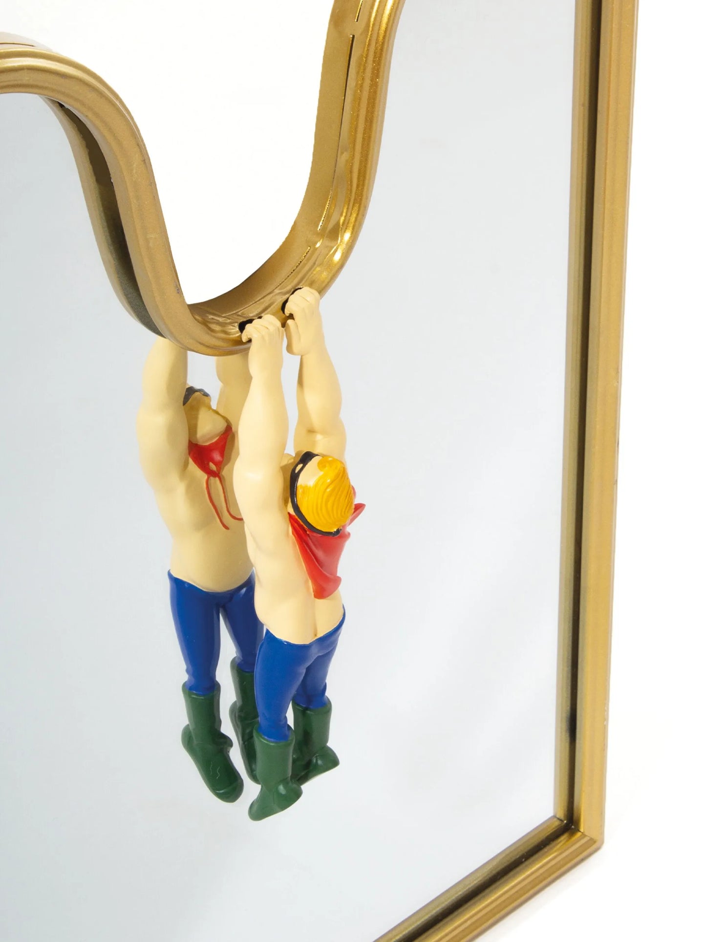 Seletti - Specchio "Circus Mirror" Cm 35 × 45 - Superhero - Oro
