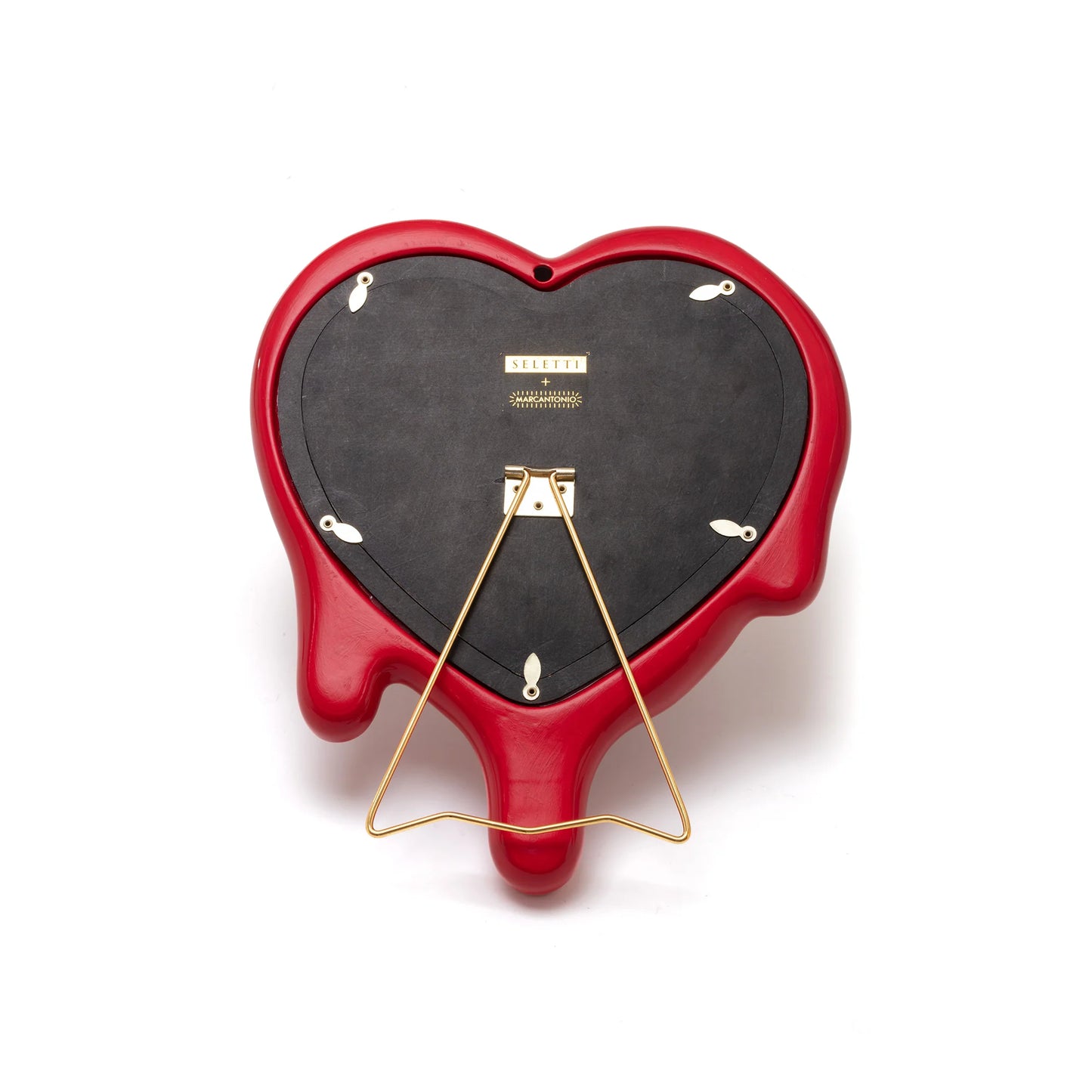 Seletti - Cornice In Porcellana E Vetro "Melted Heart- Red"Cm.30h.35 - Rosso